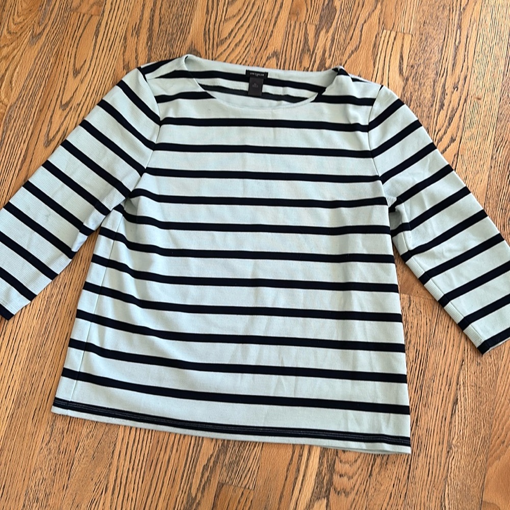 Ann Taylor mint striped sweater